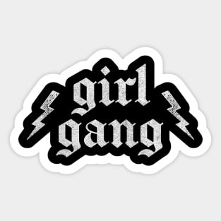 Girl Gang  // Retro Faded Punk Design Sticker